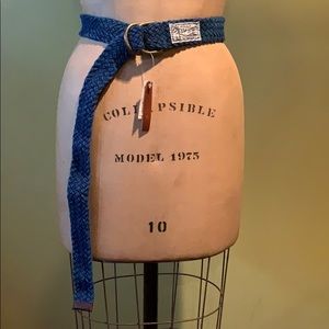 NWT Ralph Lauren Blue Belt with Leather Details